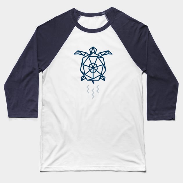 Turtle in the sea Baseball T-Shirt by Phanatique